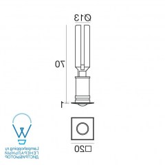чертеж 85951 i-LED Aspho никель встраиваемый светильник