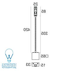 чертеж 87130 i-LED Bertil хром светильник на гибкой ножке