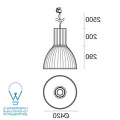 чертеж 96039 i-LED Ufo белый подвесной светильник