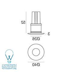 чертеж 92593 i-LED Viky никель встраиваемый светильник