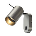 146416 ASTO TUBE светильник настенный с выключателем для лампы GU10 75Вт макс., матированный алюминий
