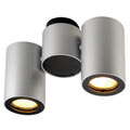 151834 ENOLA_B SPOT 2 светильник накладной для 2-х ламп GU10 по 50Вт макс., серебристый/ черный