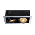 154612 AIXLIGHT® FLAT DOUBLE ES111 светильник встраиваемый для 2-x ламп ES111 по 75Вт макс., хром/ черный