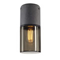 231361 LISENNE-O CL светильник потолочный IP44 для лампы E27 23Вт макс., темно-серый базальт/ стекло дымч.