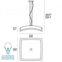 чертеж 4509 Linealight Ambra-Cristallo белый подвесной светильник
