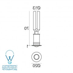 чертеж 85948 i-LED Aspho никель встраиваемый светильник