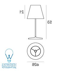 чертеж 7321 Linealight Cotonette белый настольная лампа