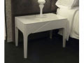 SMALL TABLE WITHOUT DRAWER, SHINY WHITE
