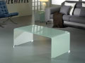 GLASS WHITE COFFEE TABLE