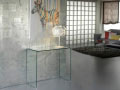 GLASS CLEAR CONSOLE TABLE