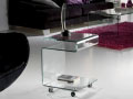 GLASS CLEAR SIDE TABLE