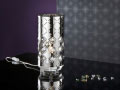 ALEXIA TABLELAMP, STEEL AND CRYSTAL