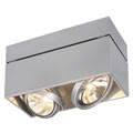 117134 KARDAMOD SQUARE QRB DOUBLE светильник накладной для ламп QRB111 2x50Вт макс., серебристый