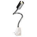 146672 DIO FLEX PLUG LED светильник с вилкой, выключателем и LED 1Вт (3.77Вт), 3000K, 80lm, хром/ белый