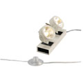 147671 KALU FLOOR 2 LED светильник напольный с COB LED 2х 10Вт (21Вт), 3000K, 1320lm, 24°, черный/ белый