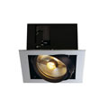 154602 AIXLIGHT® FLAT SINGLE ES111 светильник встраиваемый для лампы ES111 75Вт макс., хром/ черный