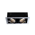 154632 AIXLIGHT® FLAT DOUBLE QRB111 (H-15cm!) свет-к встр. для 2-x ламп QRB111 по 50Вт макс, хром/ черный