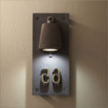 800.25.002 HOUSENUMBER rough weathered brass with numbers in polished brass